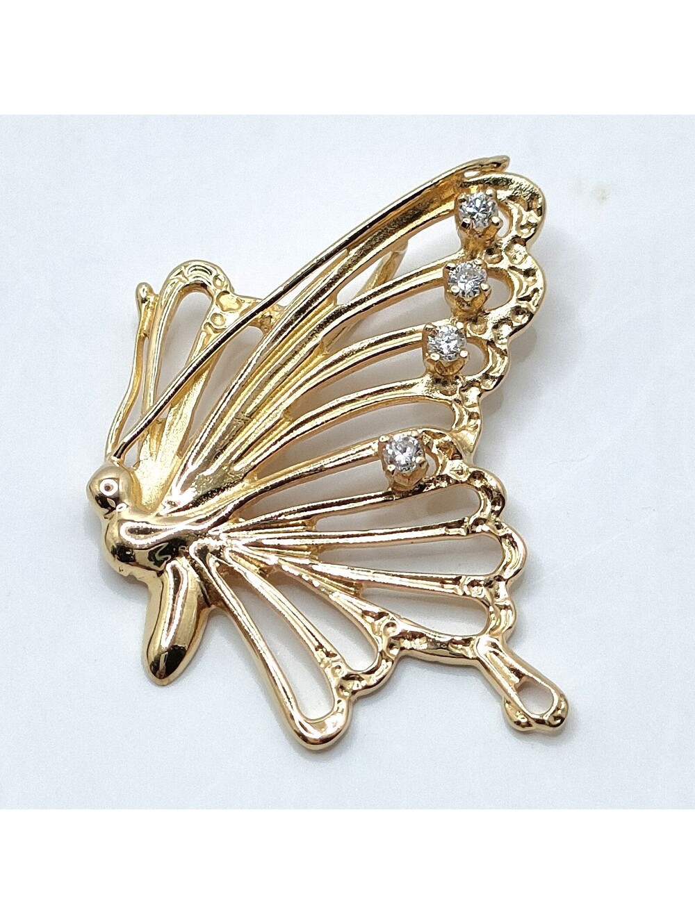 Jewelry Pendant Head Natural Diamond 0.06ct Gold 3150932